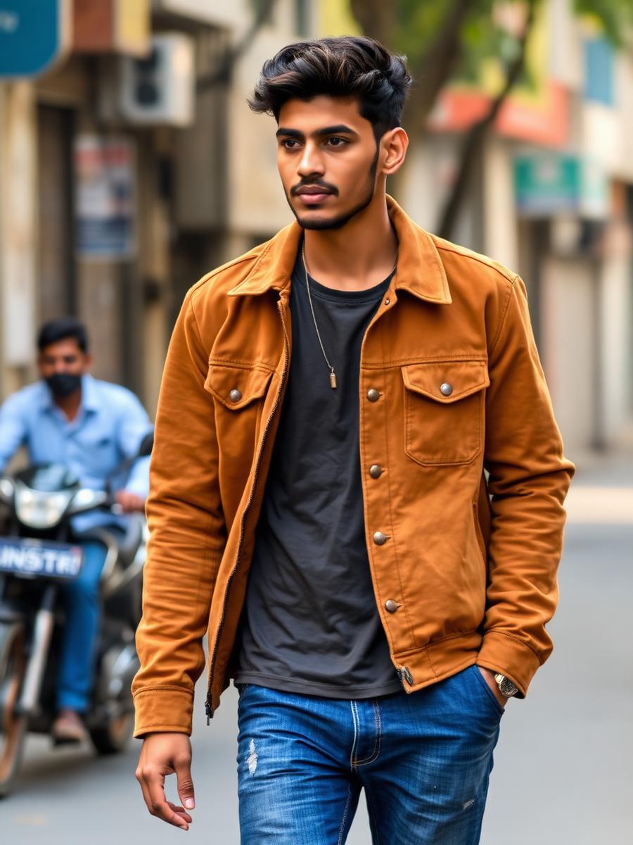Customer wearing a jacket from The Jacket Club